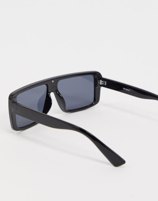 ASOS DESIGN visor sunglasses in black