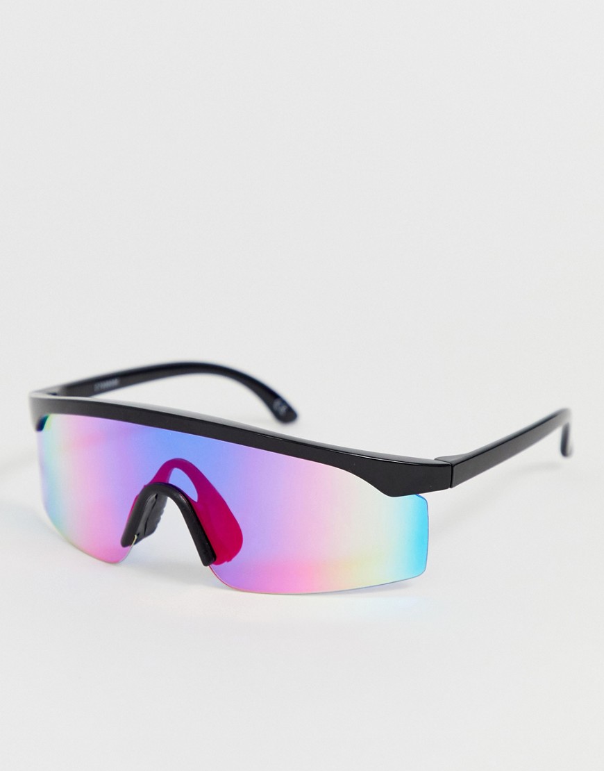 ASOS DESIGN visor with coloured lens-Black