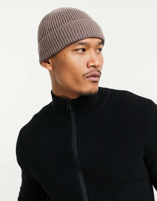 ASOS DESIGN - Vissersbeanie in bruin