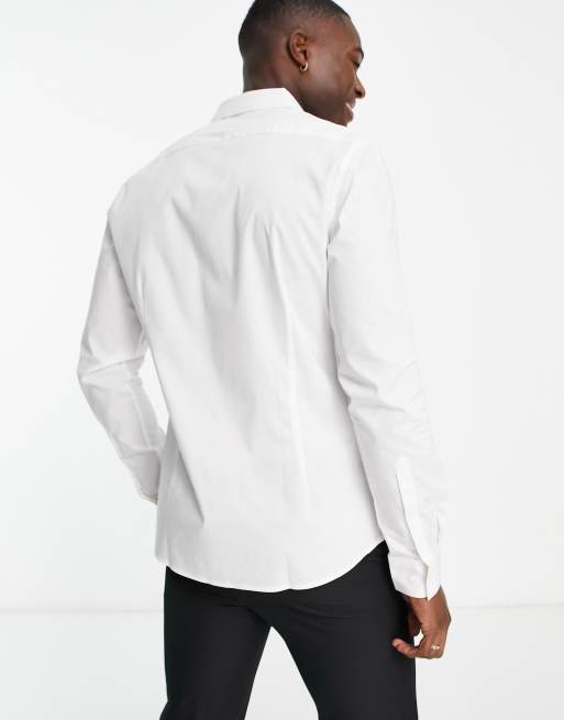ASOS DESIGN – Vit arbetsskjorta med stretch och smal passform, 2 av 4