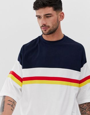 ASOS DESIGN – Vit blockfärgad oversize-t-shirt med halvlång ärm i ekologiskt material