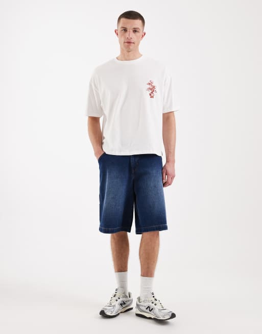 ASOS DESIGN – Vit, boxig t-shirt i oversize med bonsaitryck , 2 av 5