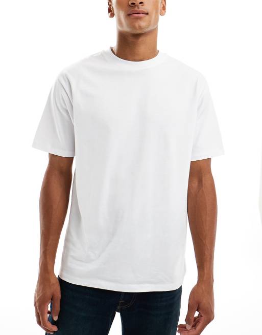 ASOS DESIGN – Vit, enkel t-shirt med rund halsringning och avslappnad passform, 3-pack , 2 av 5