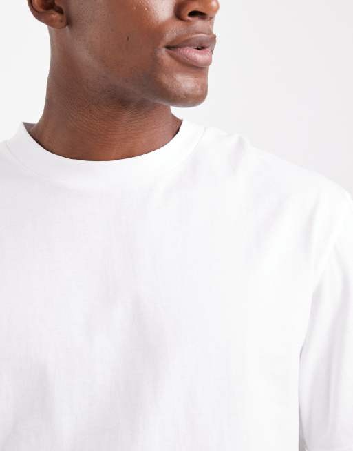 ASOS DESIGN – Vit, enkel t-shirt med rund halsringning och avslappnad passform, 5 av 5