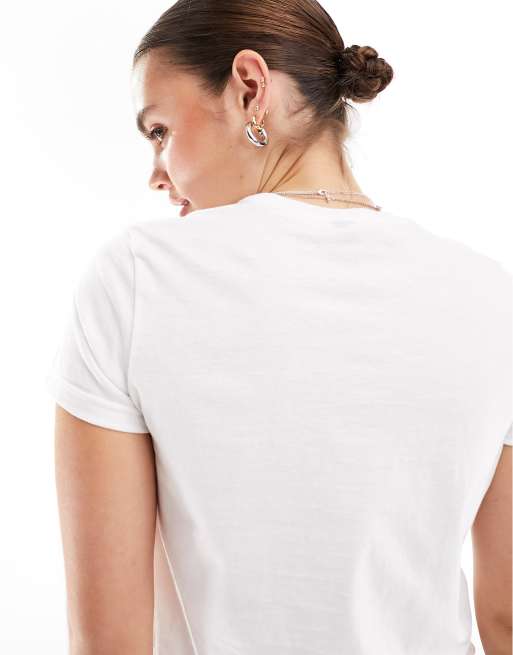 ASOS DESIGN – Vit, kort t-shirt med grafisk gurktryck, 3 av 3