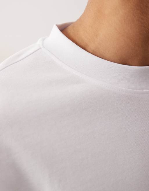ASOS DESIGN – Vit, kraftig t-shirt i oversize med långa ärmar, 2 av 5