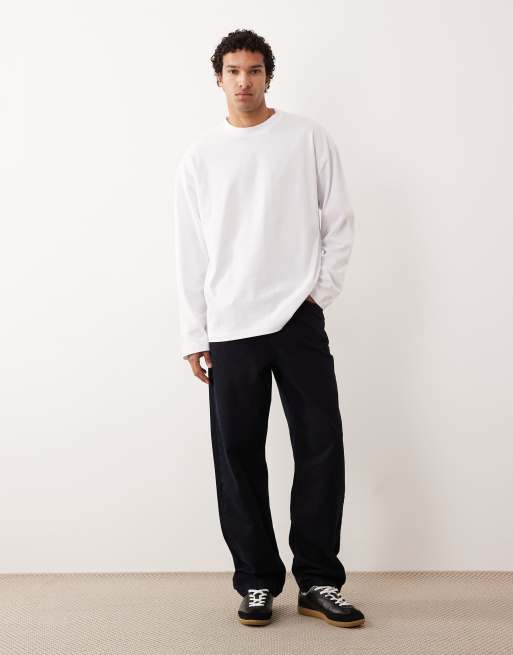 ASOS DESIGN – Vit, kraftig t-shirt i oversize med långa ärmar, 5 av 5