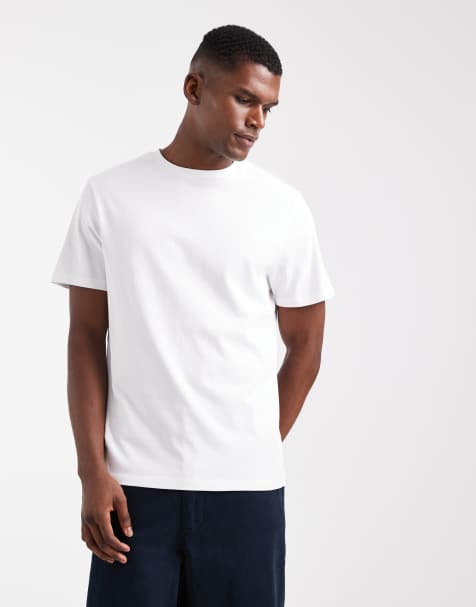 ASOS DESIGN – Vit, kraftig t-shirt i regular fit - view 1