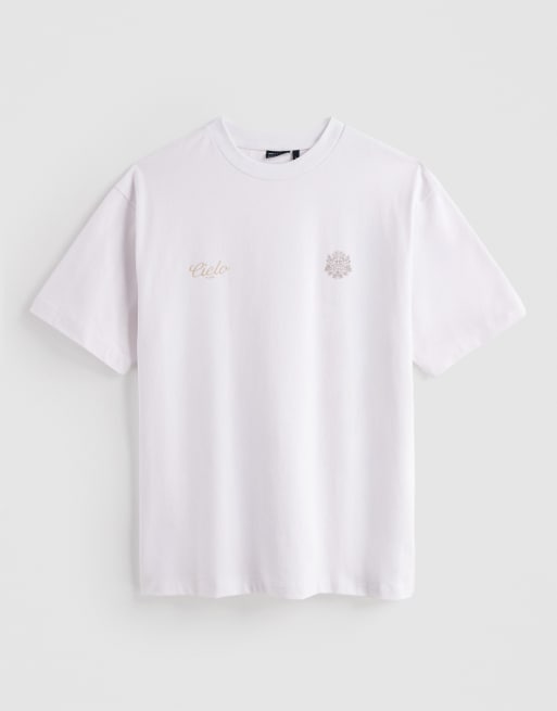 ASOS DESIGN – Vit, kraftig t-shirt med tryck på bröstet, 240gsm, 6 av 6