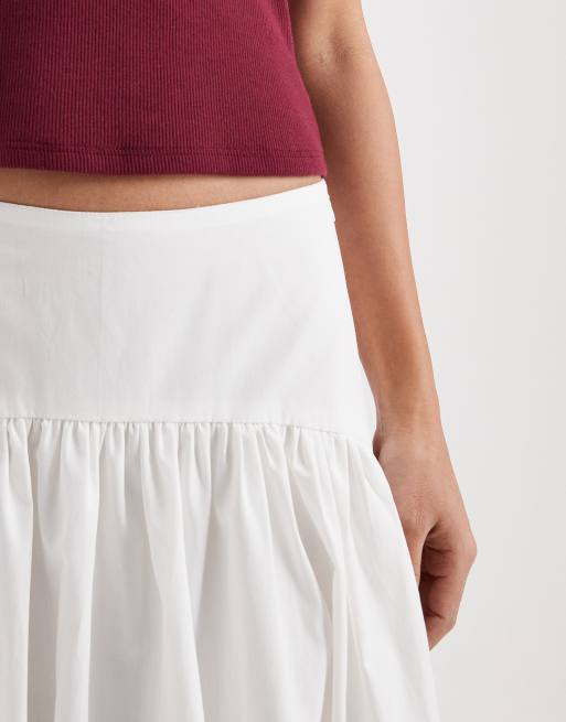 ASOS DESIGN – Vit maxikjol med sänkt midja och ballongfåll, 3 av 5