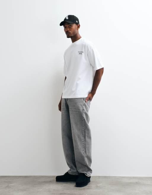 ASOS DESIGN – Vit, oversize-t-shirt med texttryck, 3 av 5