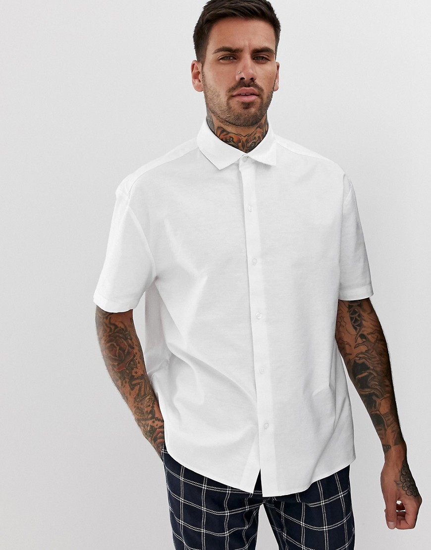 ASOS DESIGN – Vit oxfordskjorta i oversize-modell