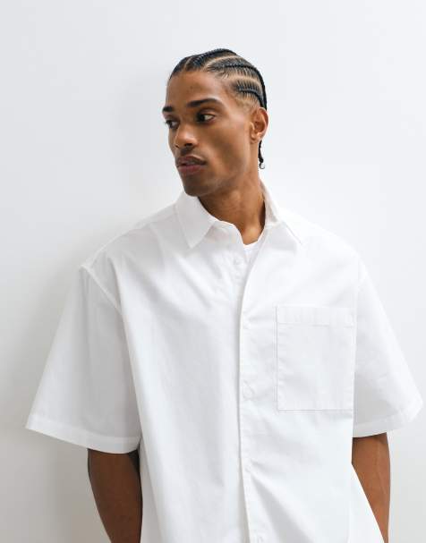 ASOS DESIGN – Vit poplinskjorta i oversize och boxig passform - view 1