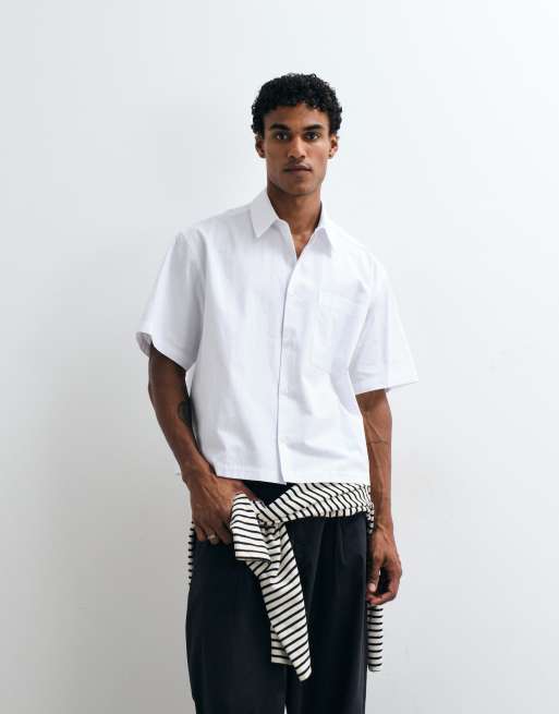 ASOS DESIGN – Vit poplinskjorta i oversize och boxig passform, 4 av 5