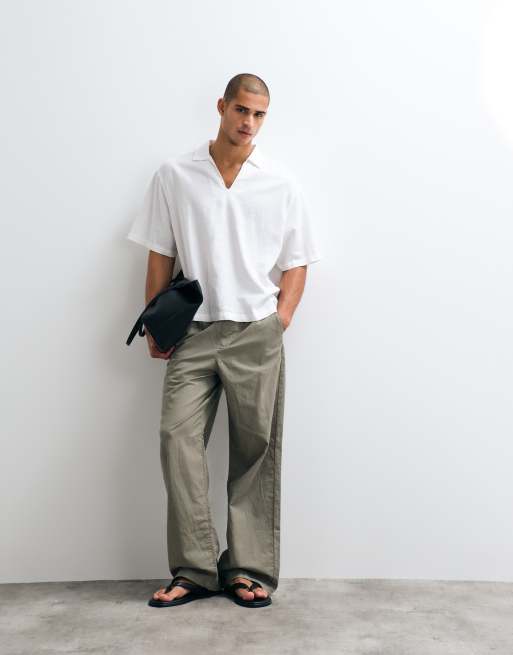 ASOS DESIGN – Vit skjorta i linnemix med boxig oversize-passform, 2 av 5