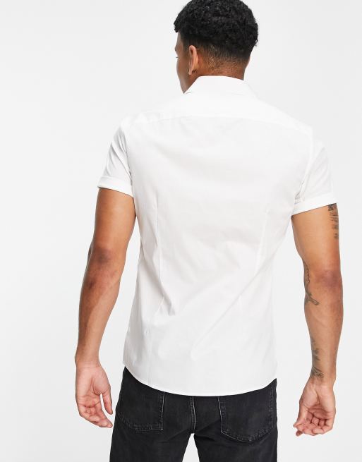 ASOS DESIGN – Vit stretchig skjorta med extra smal passform, 2 av 4