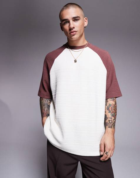 ASOS DESIGN – Vit strukturerad t-shirt i oversize - view 1