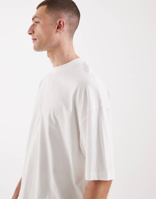 ASOS DESIGN – Vit t-shirt i boxig oversize-passform med hotelltryck, 5 av 5