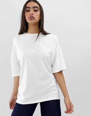 ASOS DESIGN – Vit t-shirt i extra oversize-modell