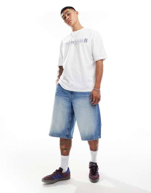ASOS DESIGN – Vit t-shirt i oversize med "Athletics Club"-tryck framtill, 4 av 4
