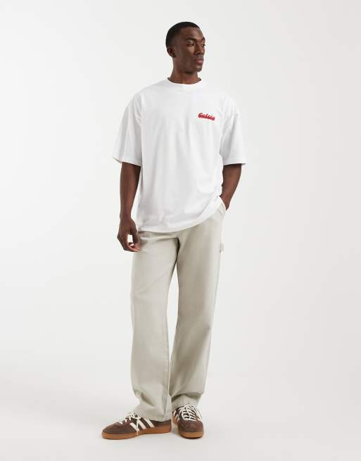 ASOS DESIGN – Vit t-shirt i oversize med Calcio-tryck, 5 av 5