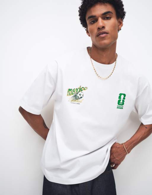 ASOS DESIGN – Vit t-shirt i oversize med FIFA World Cup Mexico-tryck, 3 av 5