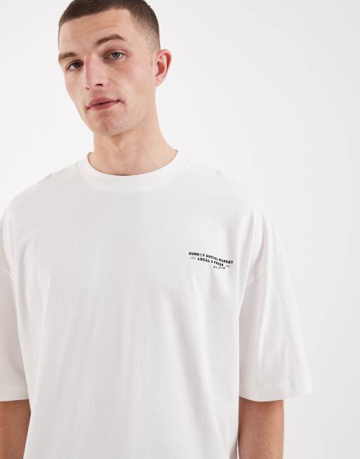 ASOS DESIGN – Vit t-shirt i oversize med frukttryck, 5 av 5