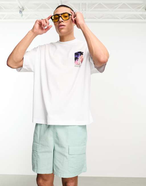 ASOS DESIGN – Vit t-shirt i oversize med Ibiza-tryck baktill, 2 av 4