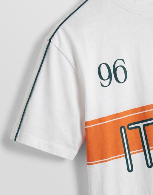 ASOS DESIGN – Vit t-shirt i oversize med Italia-fotbollstryck, 8 av 9