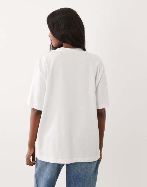 ASOS DESIGN – Vit t-shirt i oversize med korta ärmar och New York-tryck, 4 av 4
