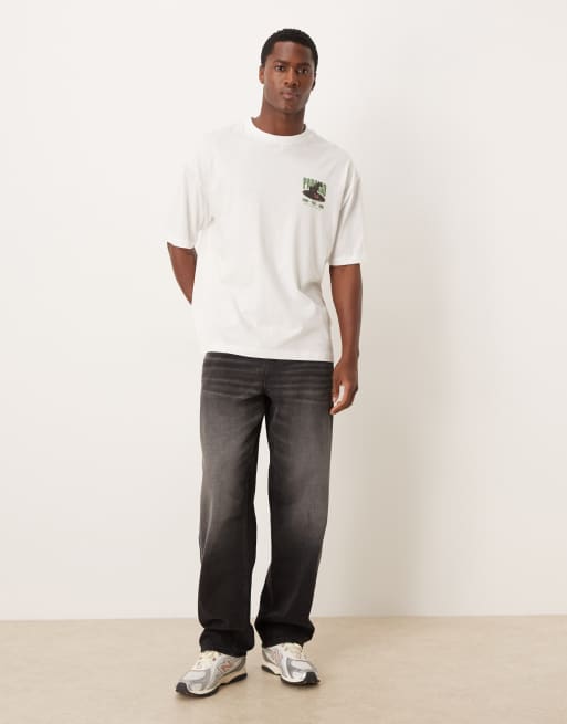 ASOS DESIGN – Vit t-shirt i oversize med pantertryck, 2 av 5
