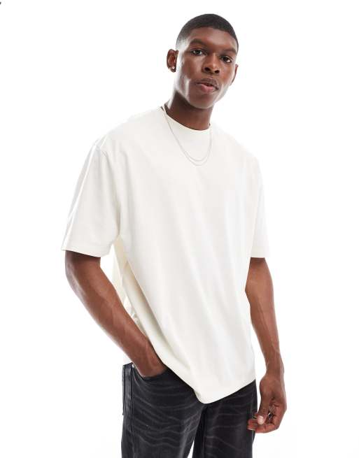 ASOS DESIGN – Vit t-shirt i oversize med tecknat mönster på ryggen, 3 av 4