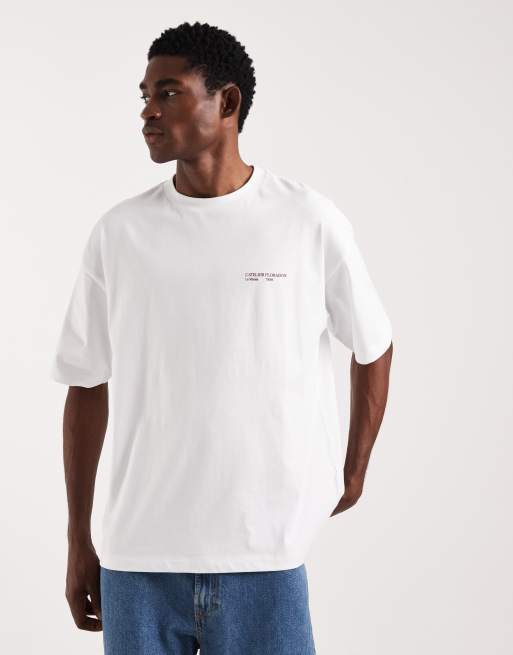 ASOS DESIGN – Vit t-shirt i oversize med texttryck baktill , 3 av 5