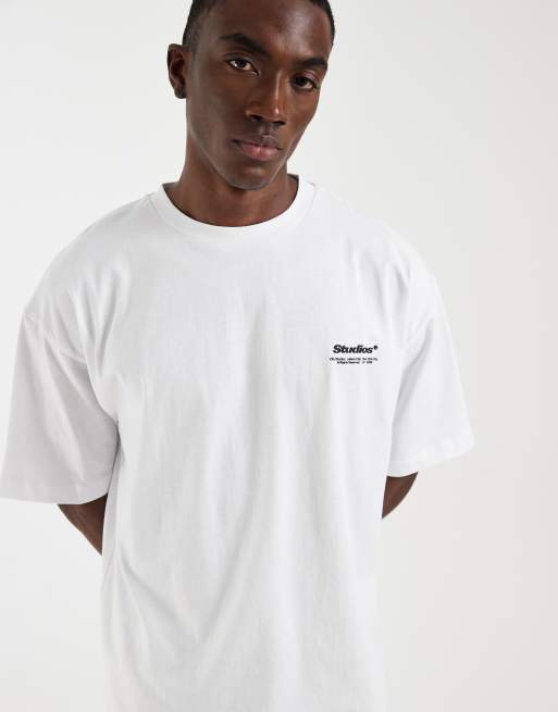 ASOS DESIGN – Vit t-shirt i oversize med texttryck , 5 av 5