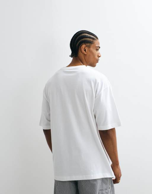 ASOS DESIGN – Vit t-shirt i oversize med tryck framtill, 5 av 5