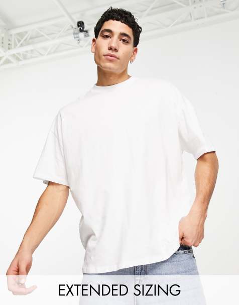 ASOS DESIGN – Vit t-shirt i oversize-modell med rund halsringning - view 1