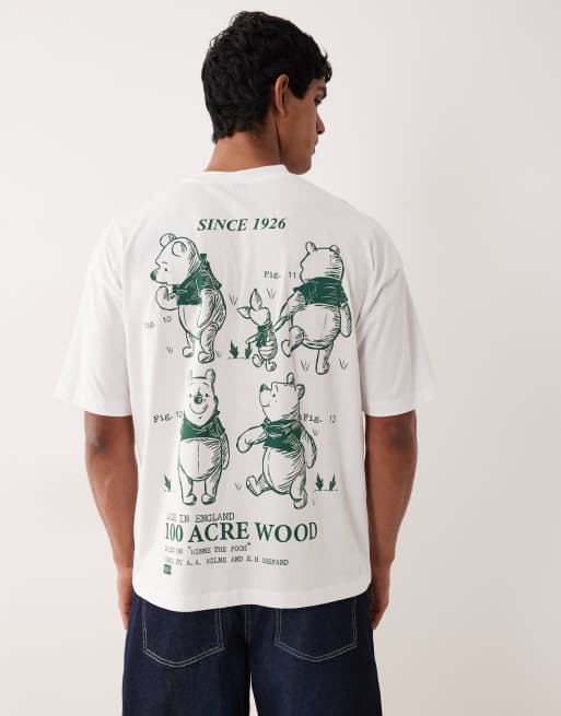 ASOS DESIGN – Vit t-shirt i oversize och unisex-modell med "WINNIE THE POOH"-tryck, 3 av 4