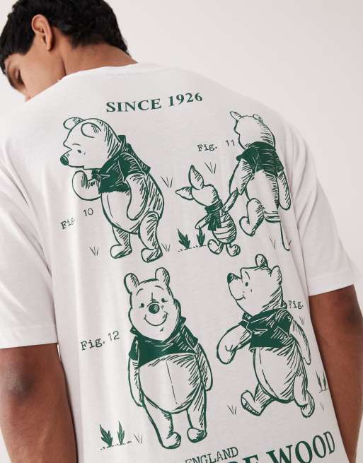 ASOS DESIGN – Vit t-shirt i oversize och unisex-modell med "WINNIE THE POOH"-tryck, 4 av 4