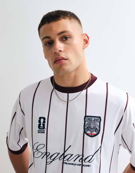 ASOS DESIGN – Vit t-shirt i oversized fit med FIFA World Cup England-tryck - view 1