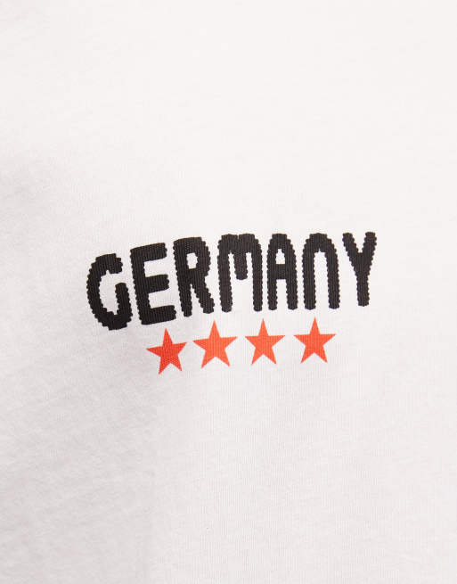 ASOS DESIGN – Vit t-shirt i oversized fit med 'Germany'-fotbollstryck, 4 av 5