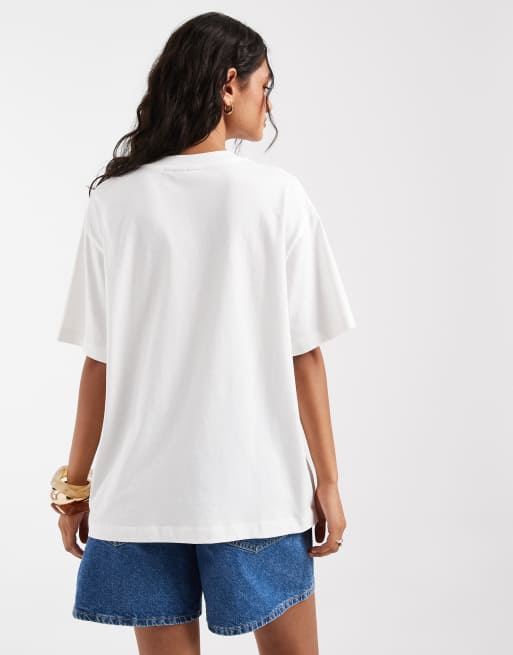 ASOS DESIGN – Vit t-shirt i oversized fit med "Holbox Island"-palmtryck, 4 av 4