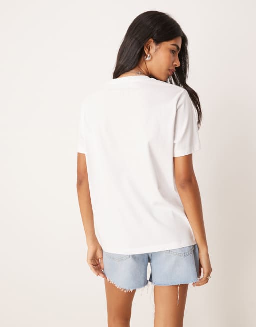 ASOS DESIGN – Vit t-shirt i regular fit med licensierat Marilyn Monroe-tryck, 4 av 4