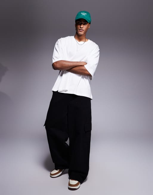 ASOS DESIGN – Vit t-shirt med boxig oversize passform och matbroderi, 2 av 4