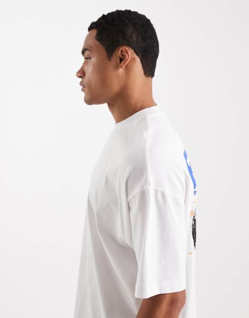 ASOS DESIGN – Vit t-shirt med oversize med souvenirtryck, 5 av 5