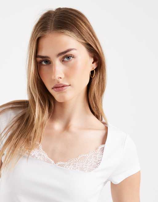 ASOS DESIGN – Vit topp med korta ärmar och knytning, 3 av 4