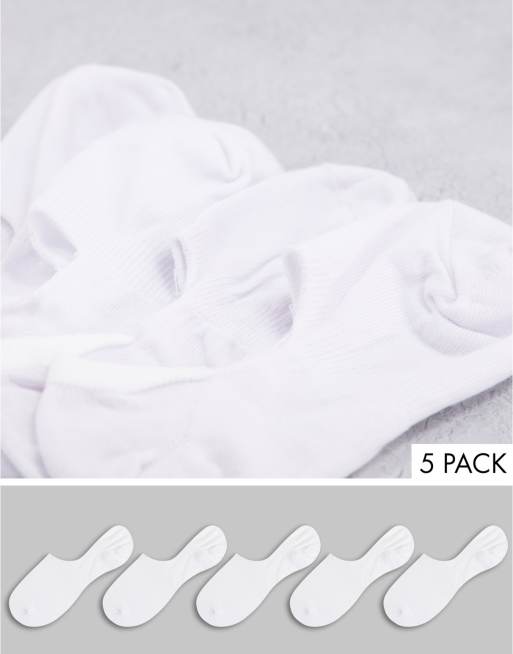 ASOS DESIGN – Vita dolda strumpor i 5-pack spara