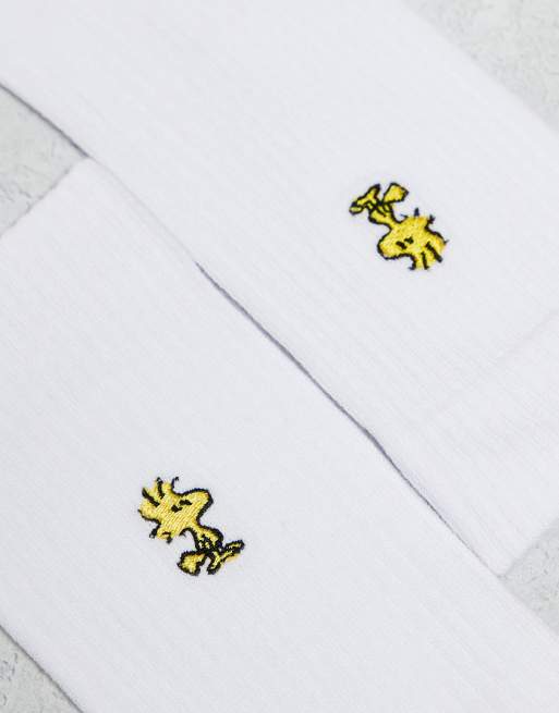 ASOS DESIGN – Vita strumpor med Snobben-broderi, 2-pack, 3 av 4