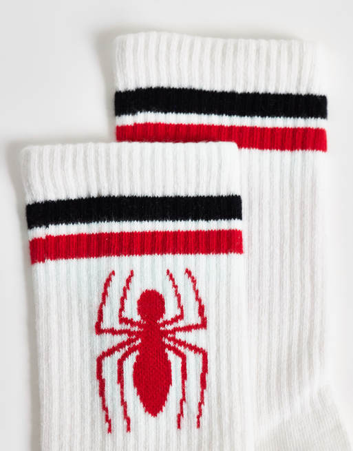 ASOS DESIGN – Vita strumpor med Spiderman-tryck, 2 av 3