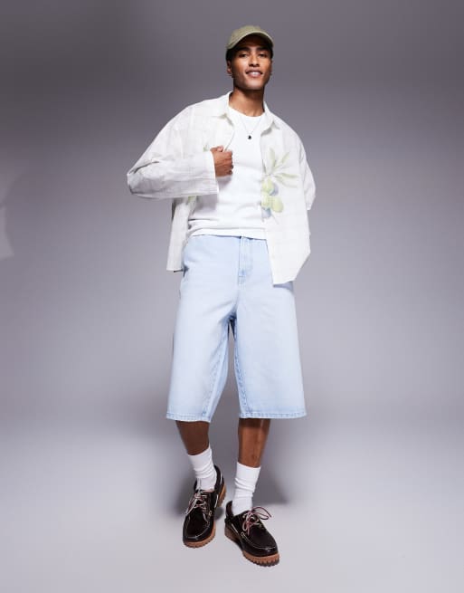 ASOS DESIGN – Vitrutig, boxig skjorta i oversize med fruktmönster, 4 av 4