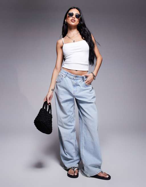 ASOS DESIGN – Vitt, formande, kort linne med smala axelband, 2 av 4